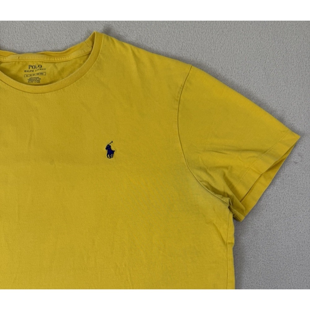 Polo Ralph Lauren Men's XL Yellow Pony T Shirt Crewneck Short Sleeve Tee